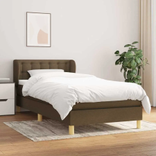 vidaXL sötétbarna szövet rugós ágy matraccal 80 x 200 cm ágy és ágykellék
