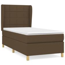 vidaXL sötétbarna szövet rugós ágy matraccal 80 x 200 cm (3128480) ágy és ágykellék