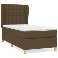 vidaXL sötétbarna szövet rugós ágy matraccal 80 x 200 cm (3128800) ágy és ágykellék