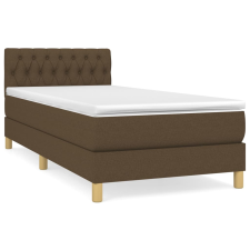 vidaXL sötétbarna szövet rugós ágy matraccal 80 x 200 cm (3140812) ágy és ágykellék