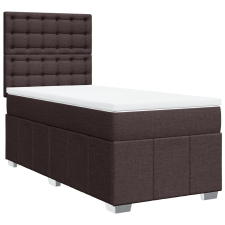 vidaXL sötétbarna szövet rugós ágy matraccal 80 x 200 cm (3291512) ágy és ágykellék