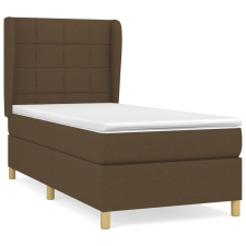 vidaXL sötétbarna szövet rugós ágy matraccal 90 x 200 cm (3128496) ágy és ágykellék