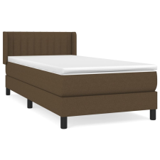 vidaXL sötétbarna szövet rugós ágy matraccal 90 x 200 cm (3129844) ágy és ágykellék