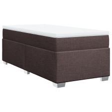 vidaXL sötétbarna szövet rugós ágy matraccal 90 x 200 cm (3285105) ágy és ágykellék