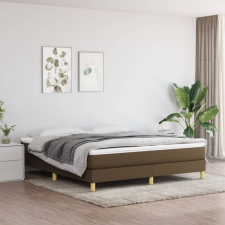 vidaXL sötétbarna szövet rugós ágykeret 160x200 cm ágy és ágykellék