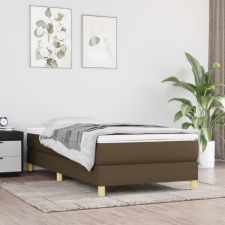vidaXL Sötétbarna szövet rugós ágykeret 90x190 cm ágy és ágykellék