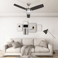 vidaXL sötétbarna távirányítós mennyezeti ventilátor lámpával 108 cm világítás