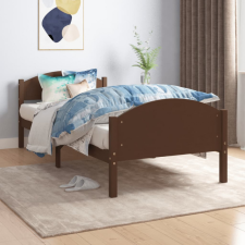 vidaXL sötétbarna tömör fenyőfa ágykeret 100 x 200 cm ágy és ágykellék