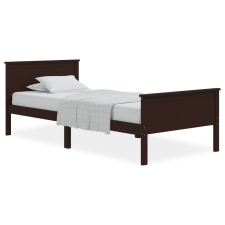vidaXL sötétbarna tömör fenyőfa ágykeret 100 x 200 cm (322196) ágy és ágykellék