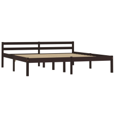 vidaXL sötétbarna tömör fenyőfa ágykeret 160 x 200 cm  (283206) ágy és ágykellék