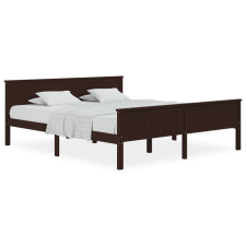 vidaXL sötétbarna tömör fenyőfa ágykeret 180 x 200 cm (322200) ágy és ágykellék