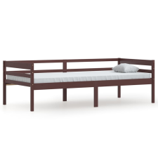 vidaXL sötétbarna tömör fenyőfa ágykeret 90 x 200 cm  (322054) ágy és ágykellék