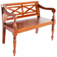 vidaXL sötétbarna tömör mahagóni Batavia pad 98 x 50 x 82 cm kerti tárolás