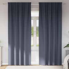 vidaXL Sötétítő függönyök 2 pcs Antracitszürke 245 x 140 cm Poliészter lakástextília
