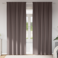vidaXL Sötétítő függönyök 2 pcs sötétbarna 245 x 140 cm Poliészter lakástextília