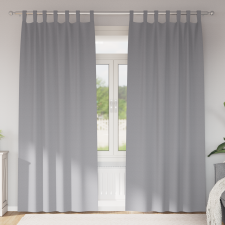 vidaXL Sötétítő függönyök 2 pcs Világosszürke 260 x 140 cm Poliészter lakástextília