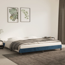 vidaXL Sötétkék bársony ágykeret 200x200 cm ágy és ágykellék