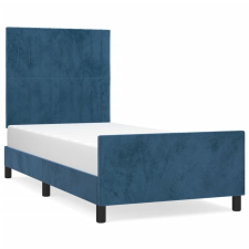 vidaXL sötétkék bársony ágykeret fejtámlával 80 x 200 cm (3125847) ágy és ágykellék