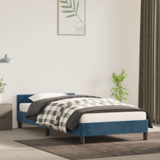 vidaXL Sötétkék bársony ágykeret fejtámlával 90x190 cm ágy és ágykellék