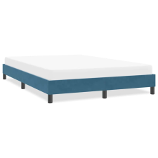 vidaXL sötétkék bársony ágykeret matrac nélkül 140x210 cm ágy és ágykellék