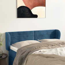 vidaXL Sötétkék bársony fejtámla 147x23x78/88 cm ágy és ágykellék