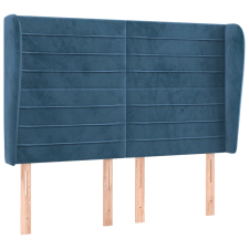 vidaXL sötétkék bársony fejtámla szárnyakkal 147 x 23 x 118/128 cm (3118148) ágy és ágykellék