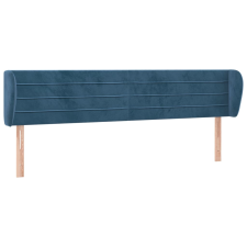 vidaXL sötétkék bársony fejtámla szárnyakkal 203x23x78/88 cm (3117354) ágy és ágykellék