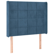 vidaXL sötétkék bársony fejtámla szárnyakkal 83x16x118/128 cm (3119614) ágy és ágykellék