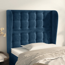 vidaXL sötétkék bársony fejtámla szárnyakkal 93 x 23 x 118/128 cm ágy és ágykellék