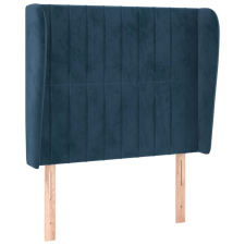 vidaXL sötétkék bársony fejtámla szárnyakkal 93 x 23 x 118/128 cm (3118234) ágy és ágykellék