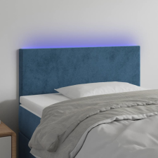 vidaXL sötétkék bársony LED-es fejtámla 100x5x78/88 cm ágy és ágykellék