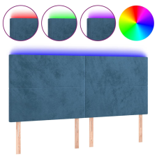 vidaXL sötétkék bársony LED-es fejtámla 180x5x118/128 cm (3122208) ágy és ágykellék