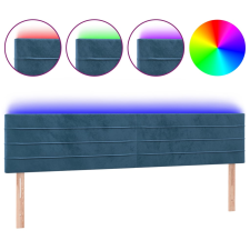 vidaXL sötétkék bársony LED-es fejtámla 180x5x78/88 cm (3121816) ágy és ágykellék