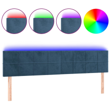 vidaXL sötétkék bársony LED-es fejtámla 200x5x78/88 cm (3121682) ágy és ágykellék