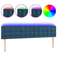 vidaXL sötétkék bársony LED-es fejtámla 200x5x78/88 cm (3122116) ágy és ágykellék
