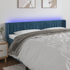 vidaXL sötétkék bársony LED-es fejtámla 203 x 16 x 78/88 cm ágy és ágykellék