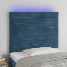 vidaXL sötétkék bársony LED-es fejtámla 80x5x118/128 cm ágy és ágykellék