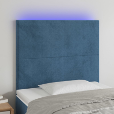 vidaXL sötétkék bársony LED-es fejtámla 90x5x118/128 cm ágy és ágykellék