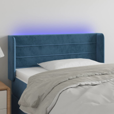 vidaXL sötétkék bársony LED-es fejtámla 93 x 16 x 78/88 cm ágy és ágykellék