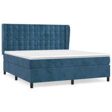 vidaXL sötétkék bársony rugós ágy matraccal 180x200 cm (3129469) ágy és ágykellék