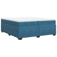 vidaXL sötétkék bársony rugós ágy matraccal 200x200 cm (3285309) ágy és ágykellék