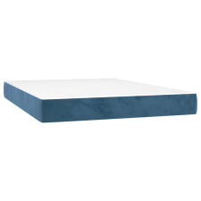 vidaXL sötétkék bársony zsebrugós ágymatrac 140x210x20 cm (4016586) ágy és ágykellék