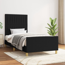 vidaXL sötéts szövet ágykeret fejtámlával 100 x 200 cm ágy és ágykellék