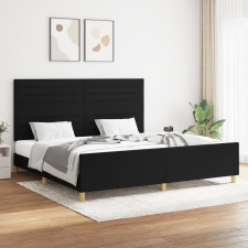 vidaXL sötéts szövet ágykeret fejtámlával 200x200 cm ágy és ágykellék