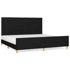 vidaXL sötéts szövet ágykeret fejtámlával 200x200 cm (3125245) ágy és ágykellék