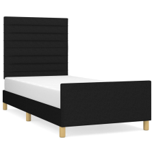 vidaXL sötéts szövet ágykeret fejtámlával 80 x 200 cm (3125092) ágy és ágykellék