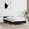 vidaXL Sötéts szövet ágykeret fejtámlával 90 x 190 cm