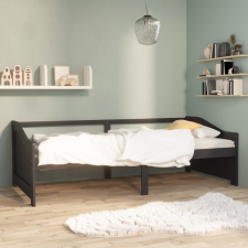 vidaXL sötétszürke 3-személyes tömör fenyőfa kanapéágy 90 x 200 cm ágy és ágykellék
