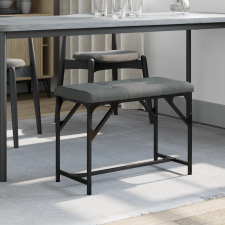 vidaXL sötétszürke acél és szövet étkezőpad 62 x 32 x 45 cm bútor