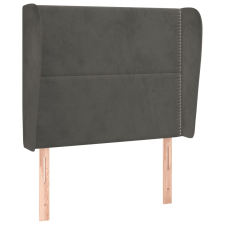 vidaXL sötétszürke bársony fejtámla szárnyakkal 103 x 23 x 118/128 cm (3117859) ágy és ágykellék